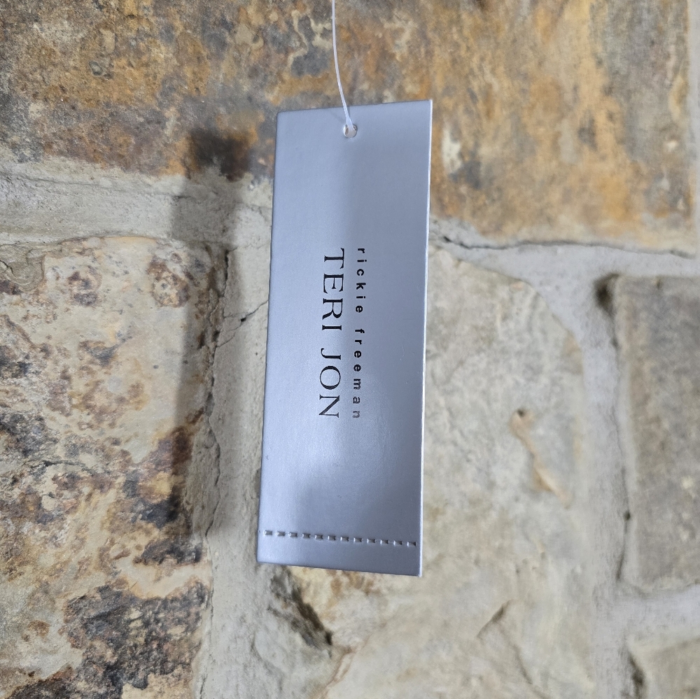 NWT Rickie Freeman for Teri Jon Maxi Off Shoulder Satin Evening Gown Dress - Picture 8 of 9